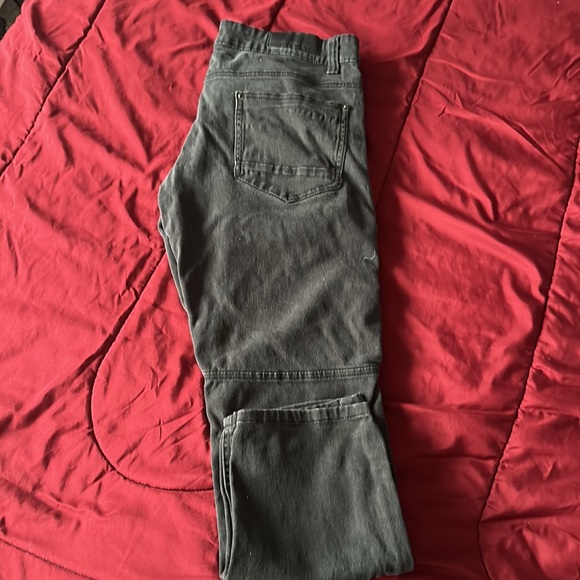 WT 02 black biker ribbed jeans ribbed size 33x30 - Picture 5 of 7